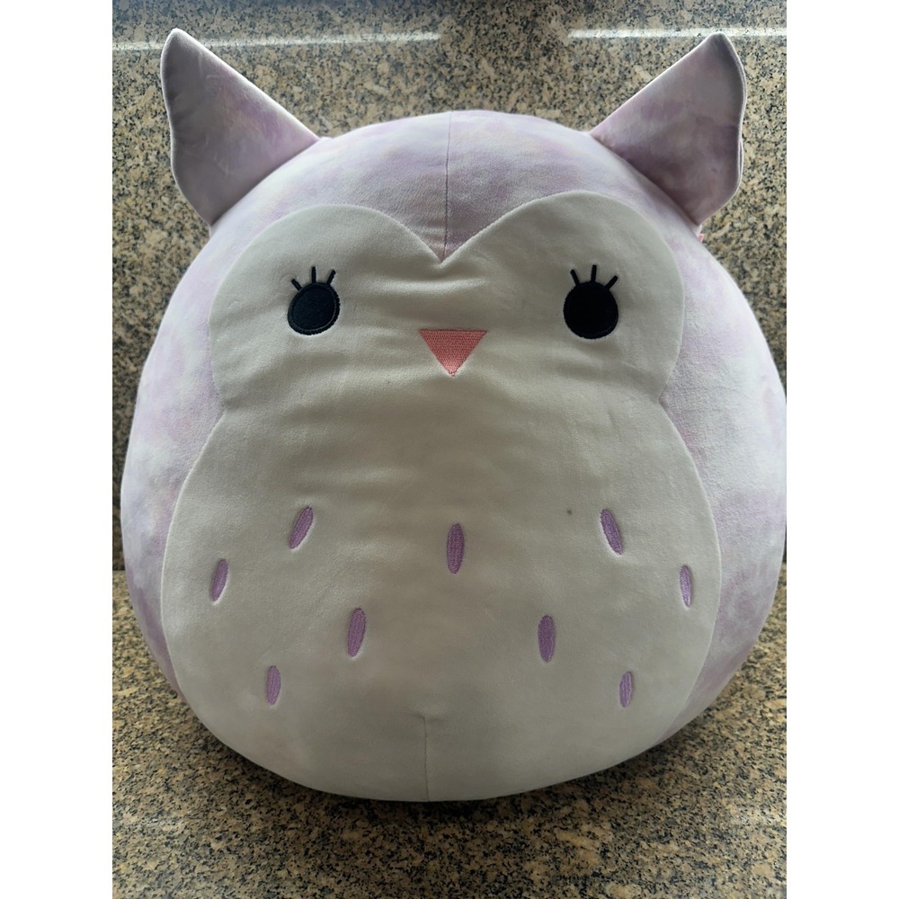 Squishmallows Holly The Owl‎ Purple Tie Dye 16in Medium Plush Stuffed Toy